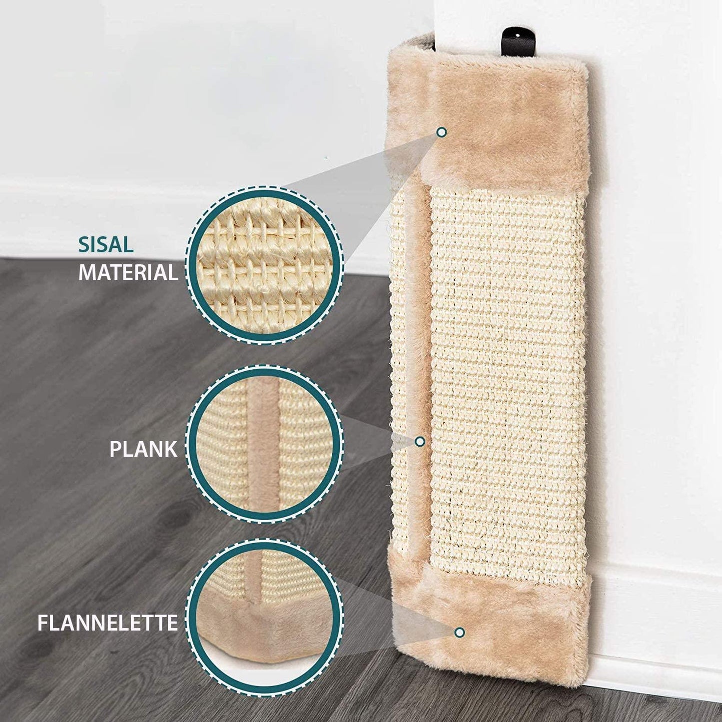 DIVCHI Cat Scratcher Cat Scratching Board Pad Hanging Scratcher Cat Wall Mounted Scratching Post/Wall Corner Foldable Pet Sisal Scratcher - DIVCHI
