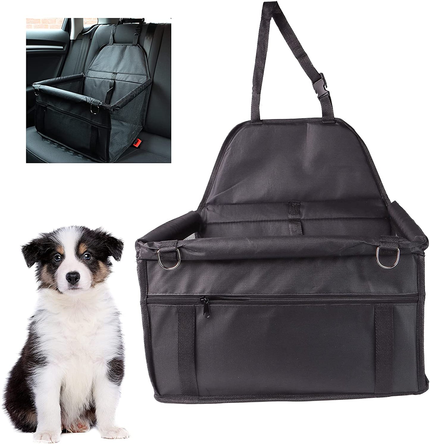 DIVCHI Pet Car Booster Seat for Travel Carrier Cage, Portable and Breathable Bag with Seat Belt, Puppy Carrier Safety Stable Folding Soft Washable Travel Bags for Dogs Cats - DIVCHI