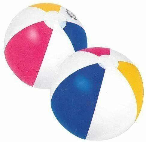 SIZE 20 / 50cm | INFLATABLE BEACH BALL | GLOSSY PANEL BALL. - DIVCHI