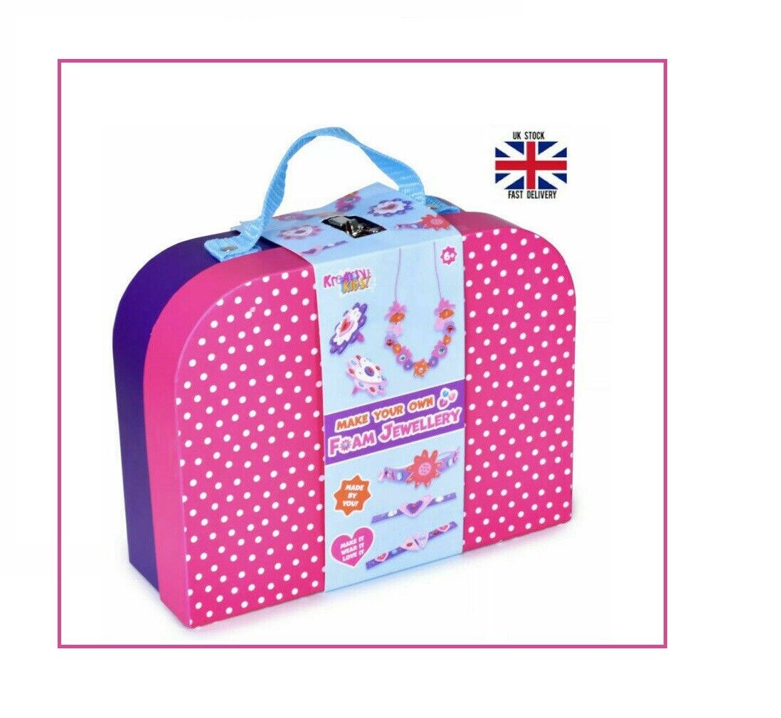 Make Your Own Foam Jewellery with Carry Case Suitable for ages 6+ - DIVCHI