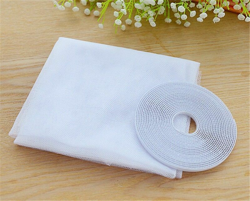 DIVCHI 2 Packs Window Insect Screen Net Mesh Kit 130X150cm (Approach 51x59 Inches) White - DIVCHI