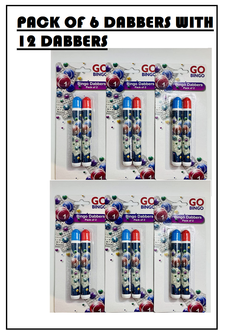 BINGO DABBERS MULTICOLOURED DABBERS DOT PENS NON GRIP PACK OF (1,2,3,4,5,6) - DIVCHI