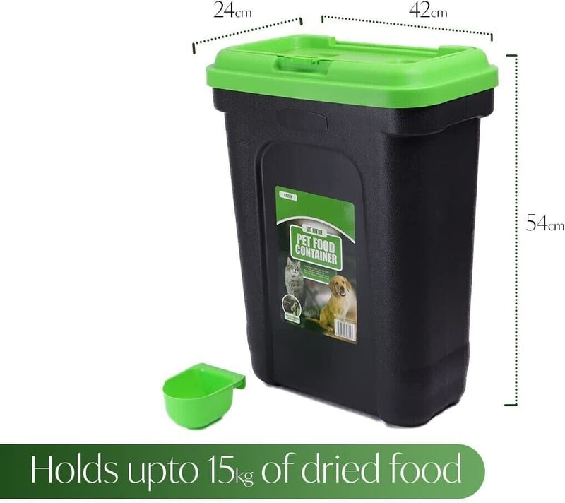 Pet Food Storage Airtight Container of 30L With Integrated Plastic scoop