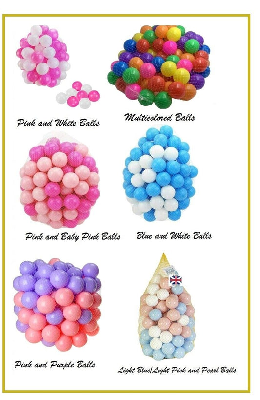 SOFT PLAY BALLS | FOAM BALLS PIT | PEN POOL BATH PLAY ROOM | BEST XMAS GIFT - DIVCHI