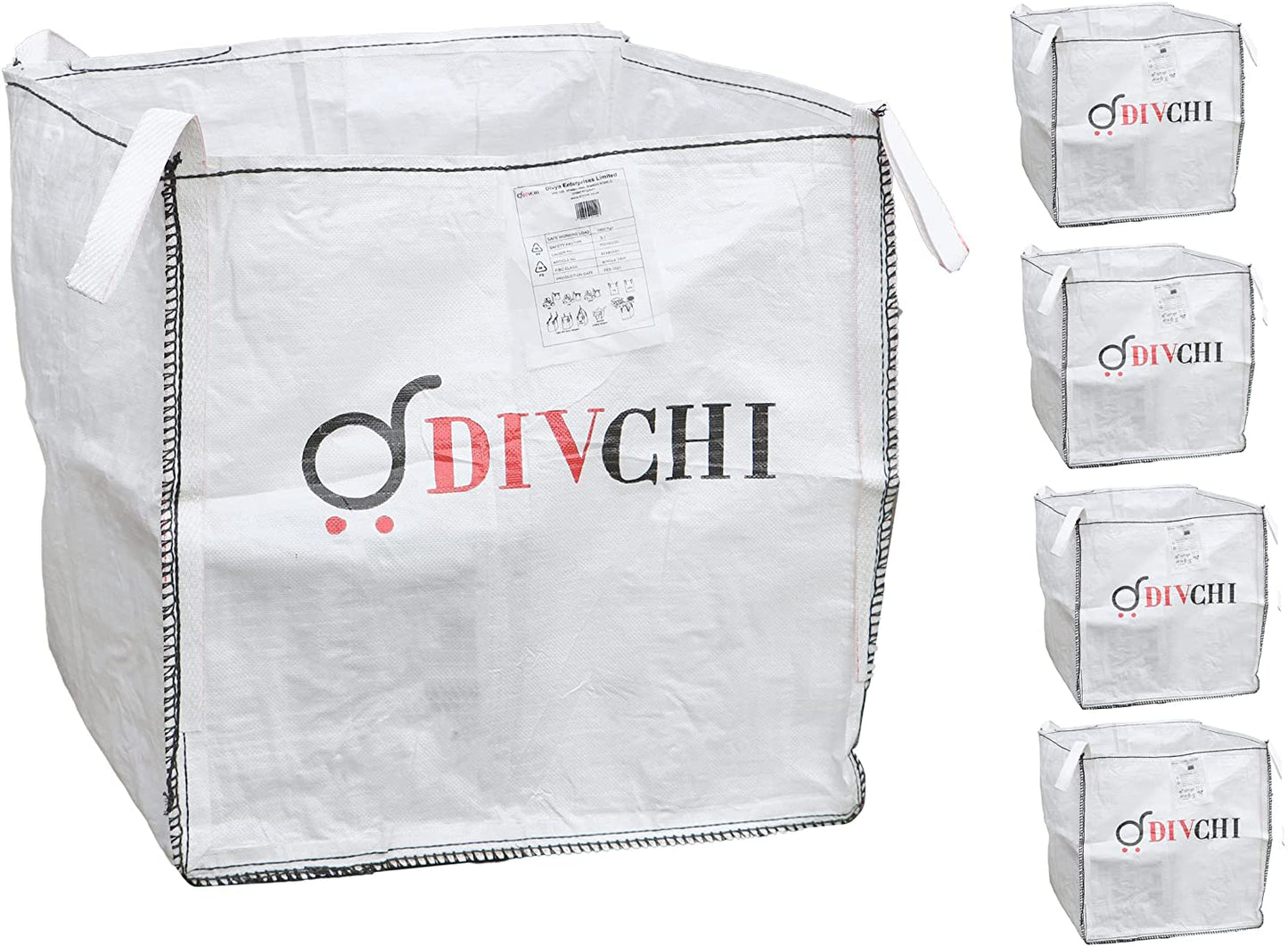 BULK BUILDERS & JUMBO BAGS FOR STORAGE JUMBO BAGS GARDEN RUBBLE SACK (1 TON) - DIVCHI