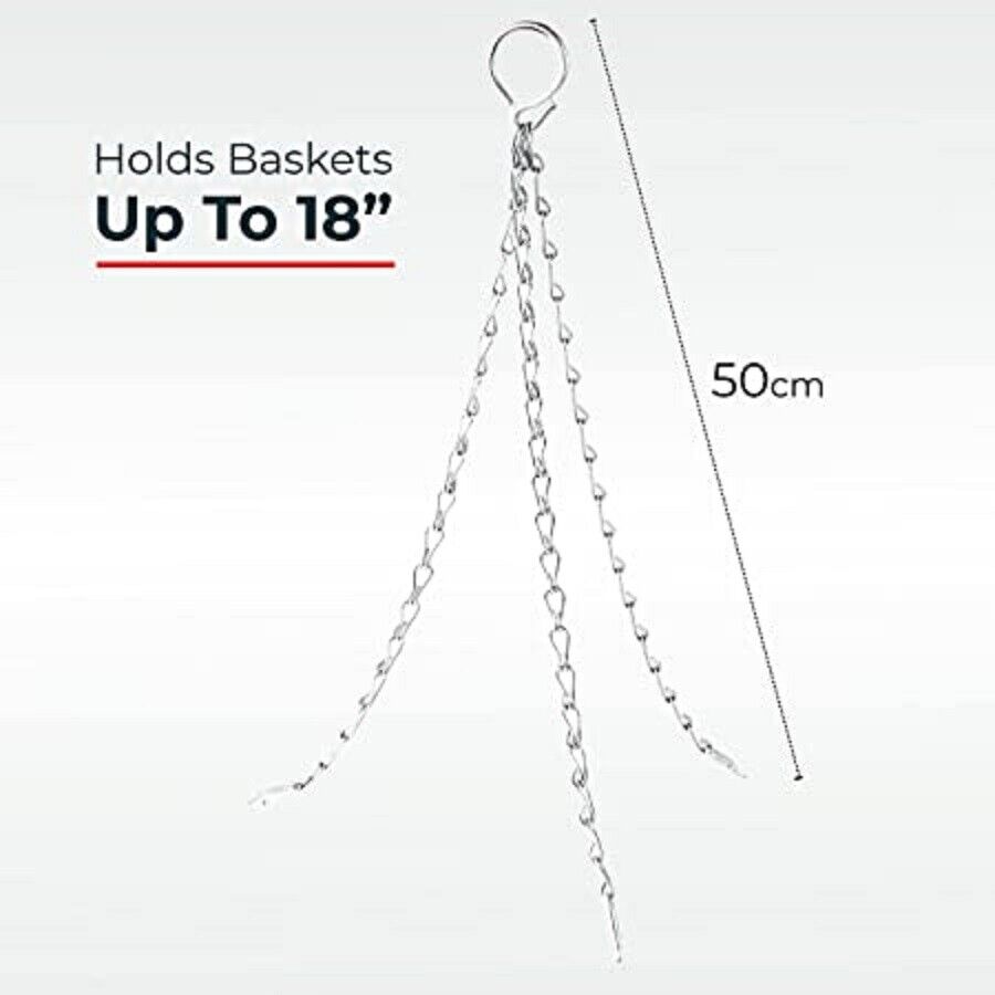 DIVCHI Hanging Basket Chains – 3-Point Adjustable Metal Replacement Chains (14" & 18" Options) - DIVCHI