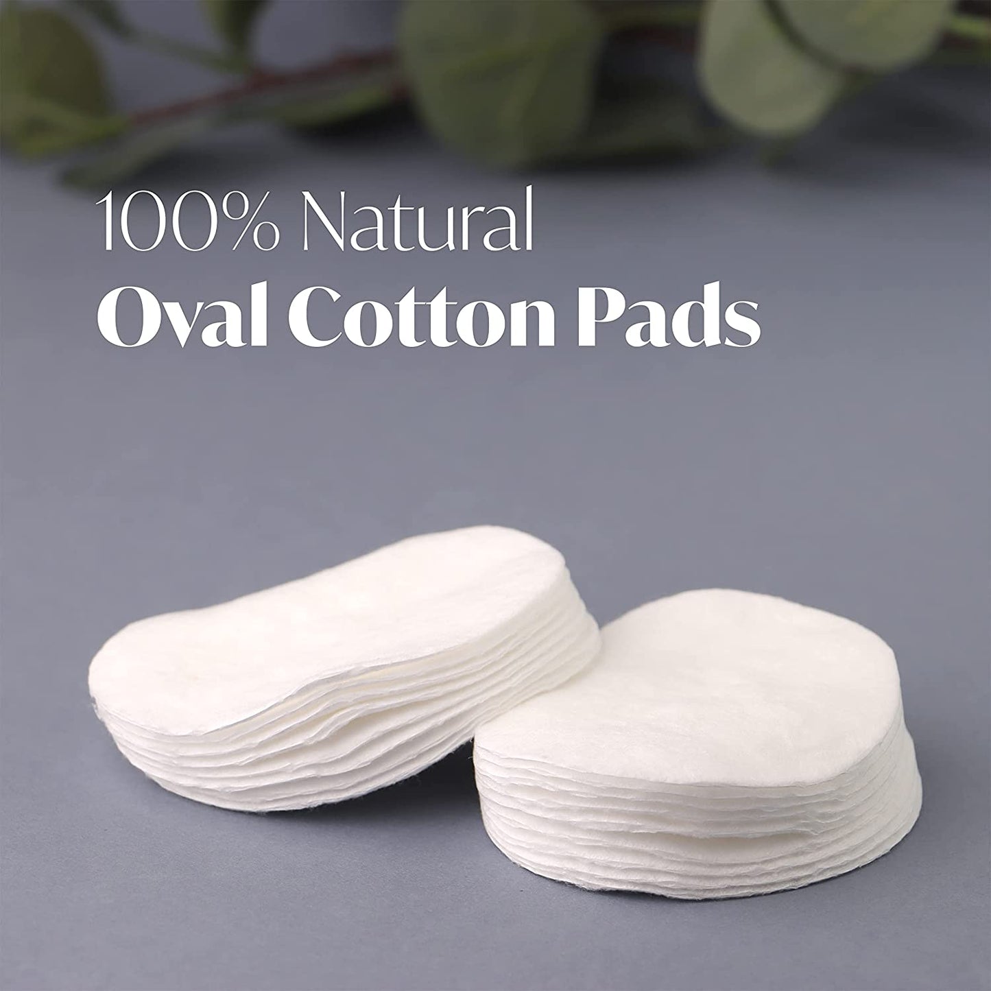 DIVCHI Oval Cotton Pads - 60 Pack for Face | Makeup Remover Pads, Hypoallergenic, Lint-Free | 100% Pure Cotton - DIVCHI