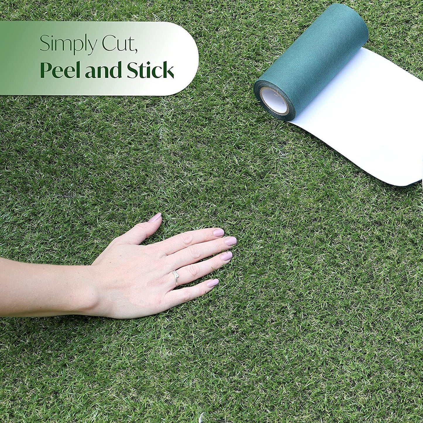 Artificial Grass Tape Fake Grass Joiner Green Joining Waterproof Tape 5m x 15cm - DIVCHI