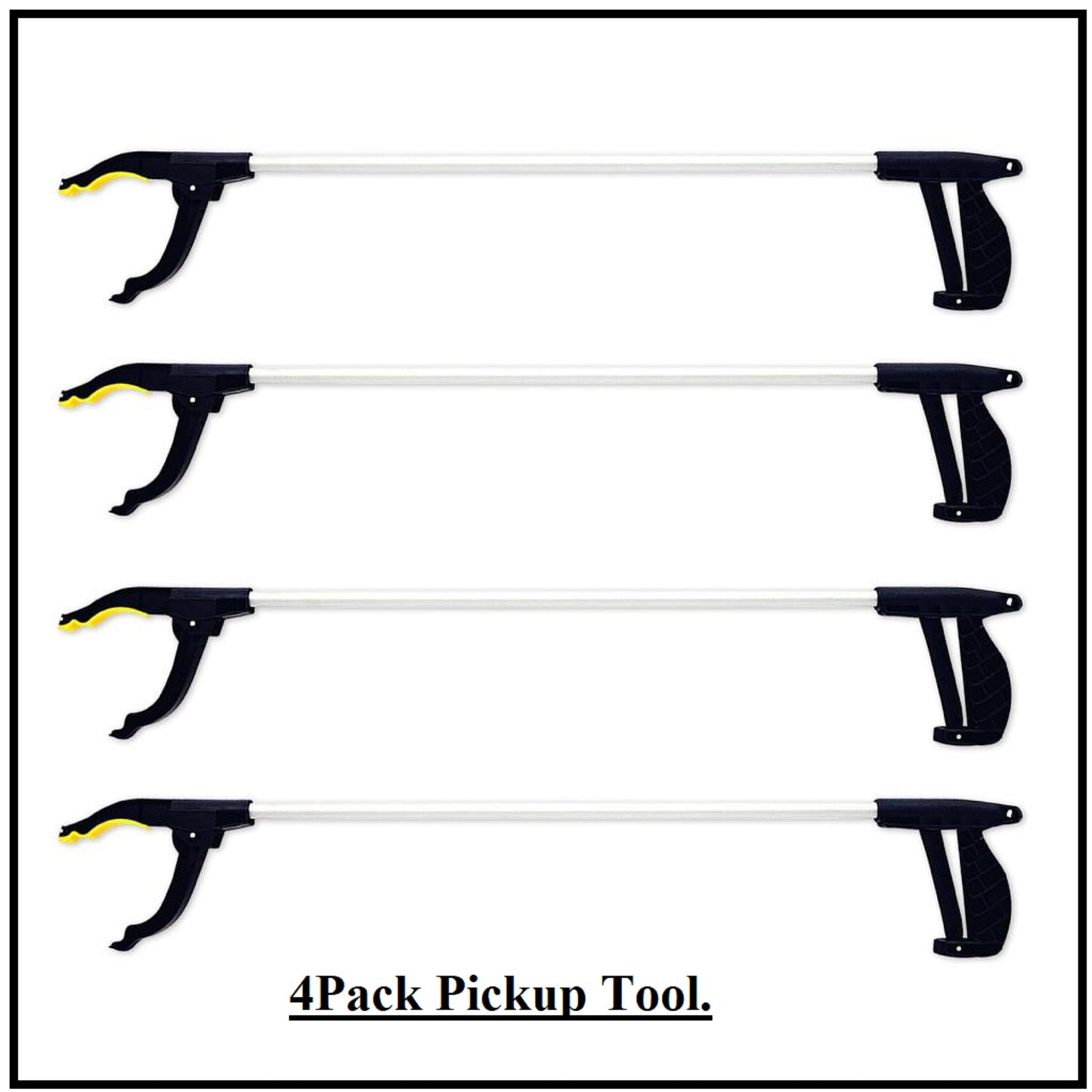 PICKUP TOOL LONG REACH GRABBER REACHER HELPING HAND 75CM LONG (4PACK) - DIVCHI