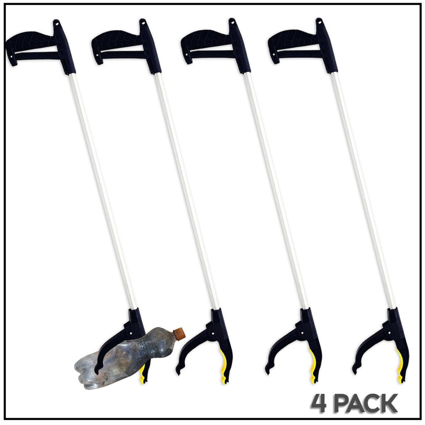 PICKUP TOOL LONG REACH GRABBER REACHER HELPING HAND 75CM LONG (4PACK) - DIVCHI