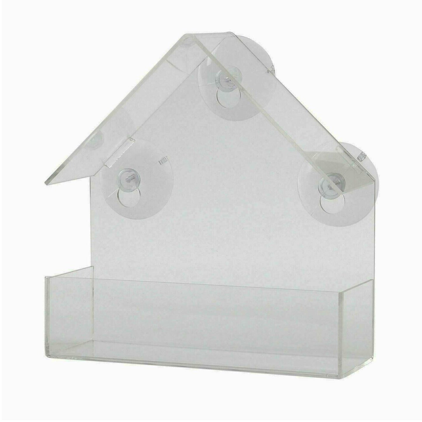 Window Bird Feeder Clear Plastic Hanging Seed Peanut Fastball - DIVCHI