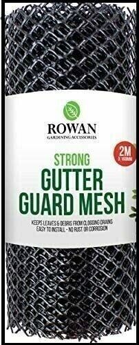 2M X 160MM Plastic Gutter Guard Mesh Wire Net Cover Drain Leaf Debris Clog Protection - DIVCHI