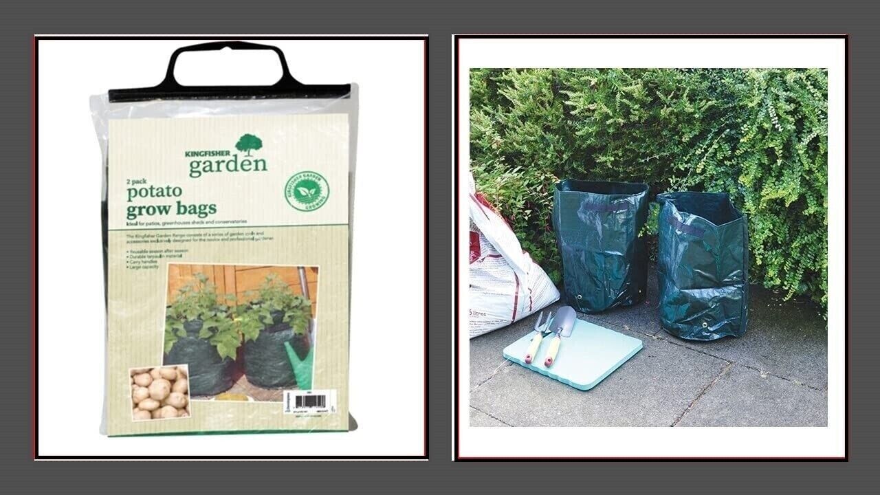 kingfisher potato grow bags pack of 2 with black colour - DIVCHI