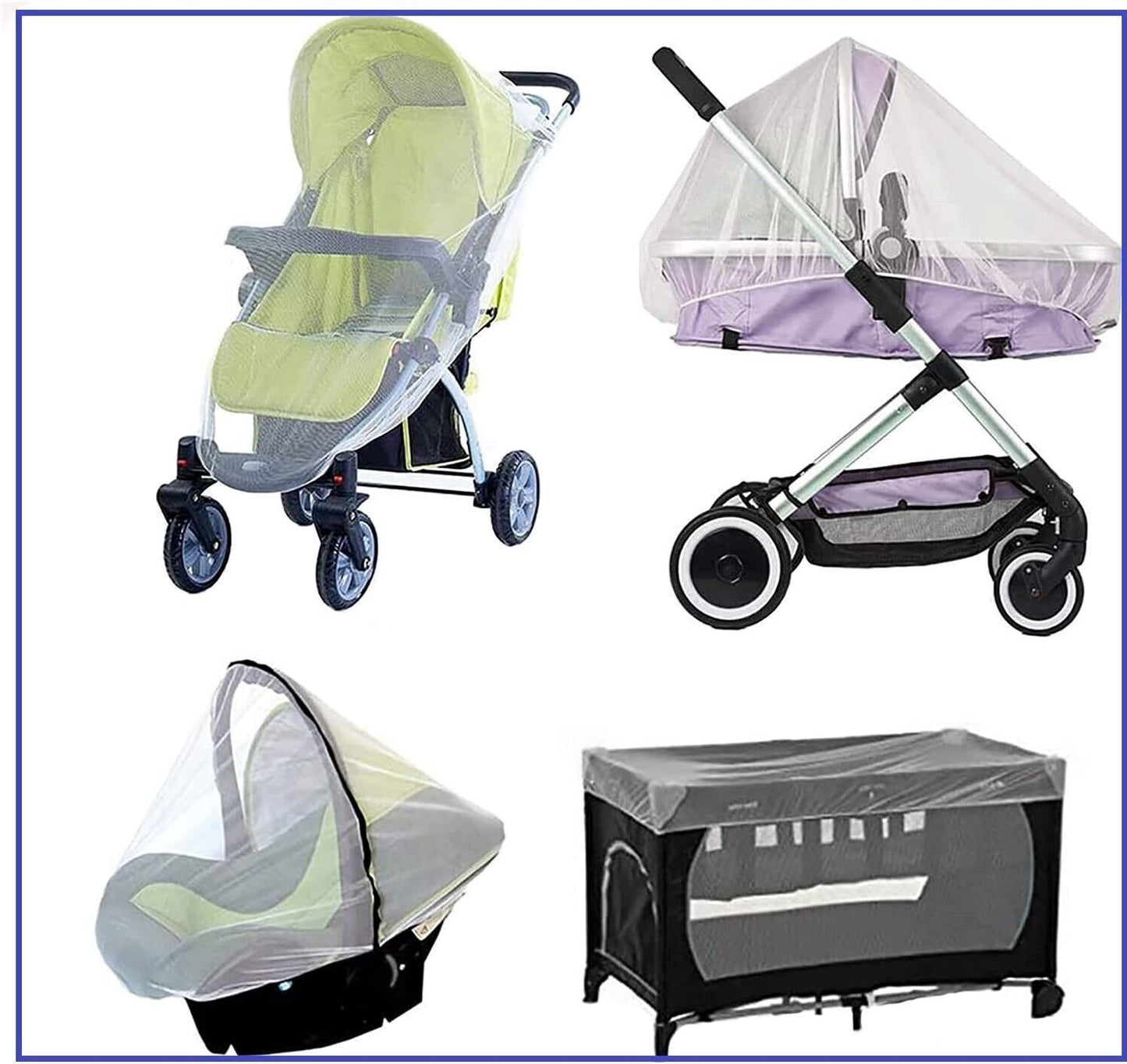pram net mosquito net protection Cover for Pushchair Universal Mosquito Fly - DIVCHI