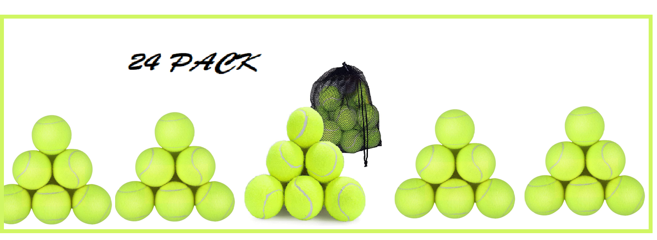 Tennis Balls Sport Play Great 4 Practice & Playing with Pets Pack of 6/12/24. - DIVCHI