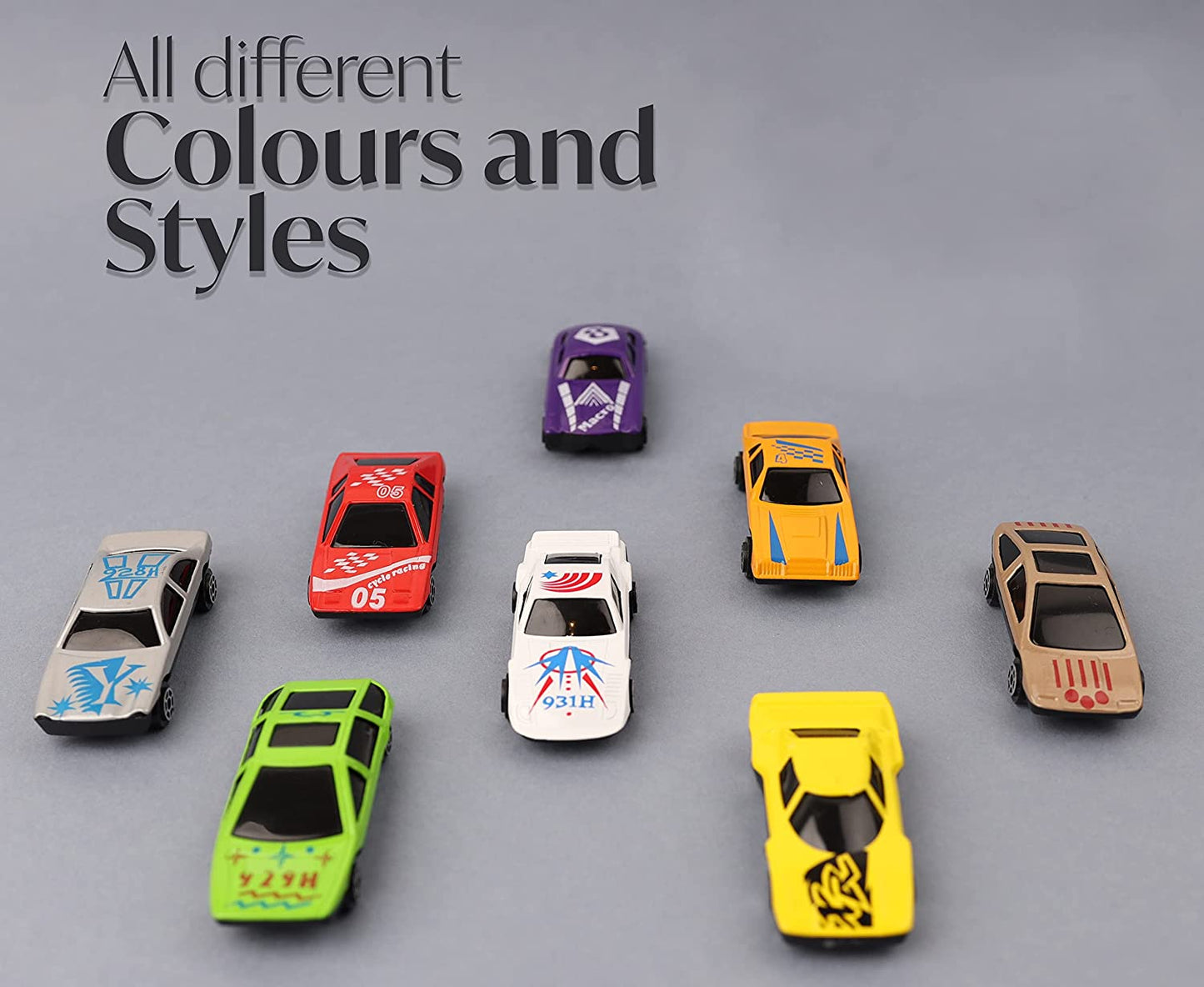 Toy Cars Mini Racing Cars, Educational Racing Car Toy Play Set, Cars for Toddlers, Boys, Girls Pack of 8 Cars - DIVCHI