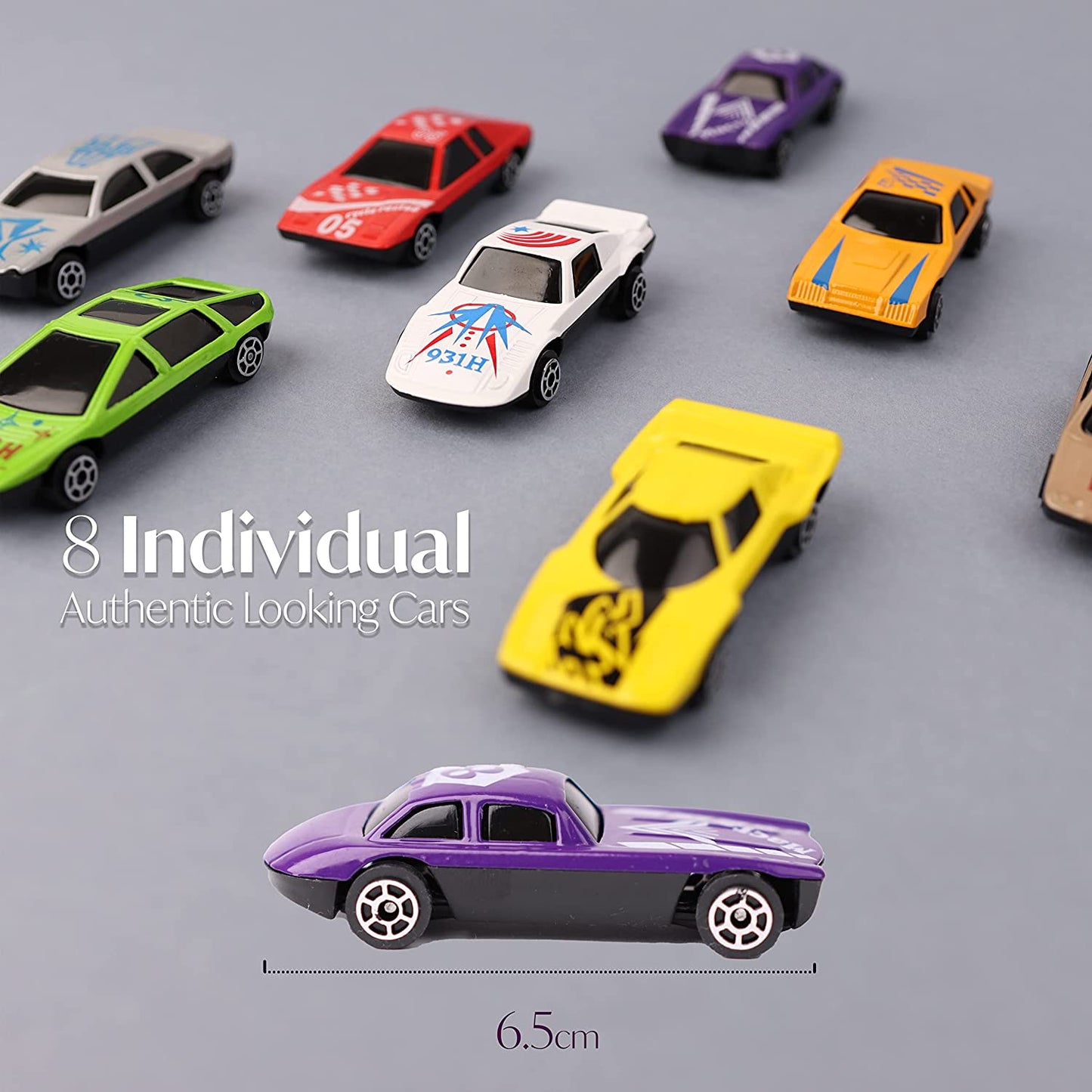 Toy Cars Mini Racing Cars, Educational Racing Car Toy Play Set, Cars for Toddlers, Boys, Girls Pack of 8 Cars - DIVCHI