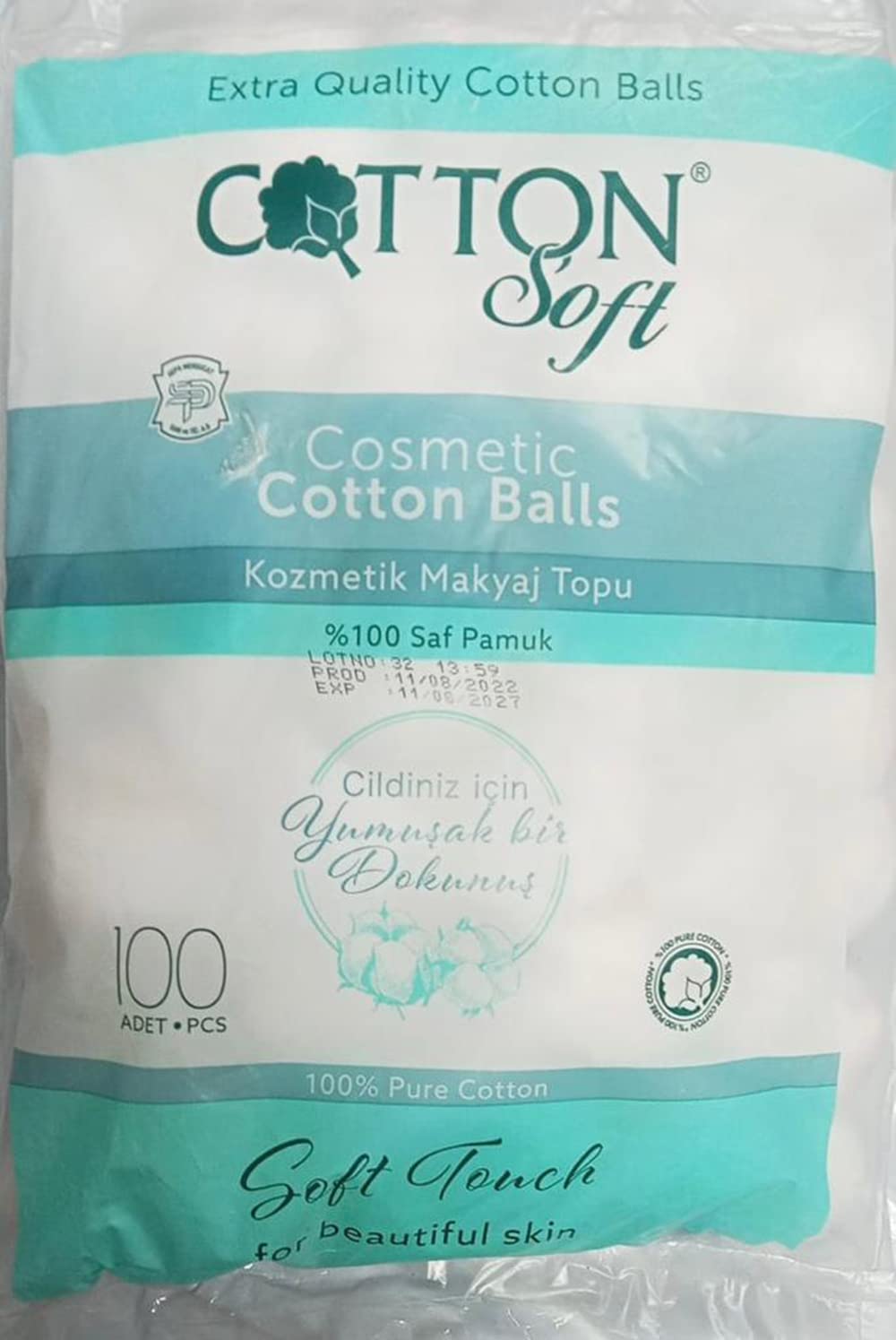 100 Pack Cotton Wool Balls 100% pure cotton Make Up Remover Cleaning Nail Polish - DIVCHI