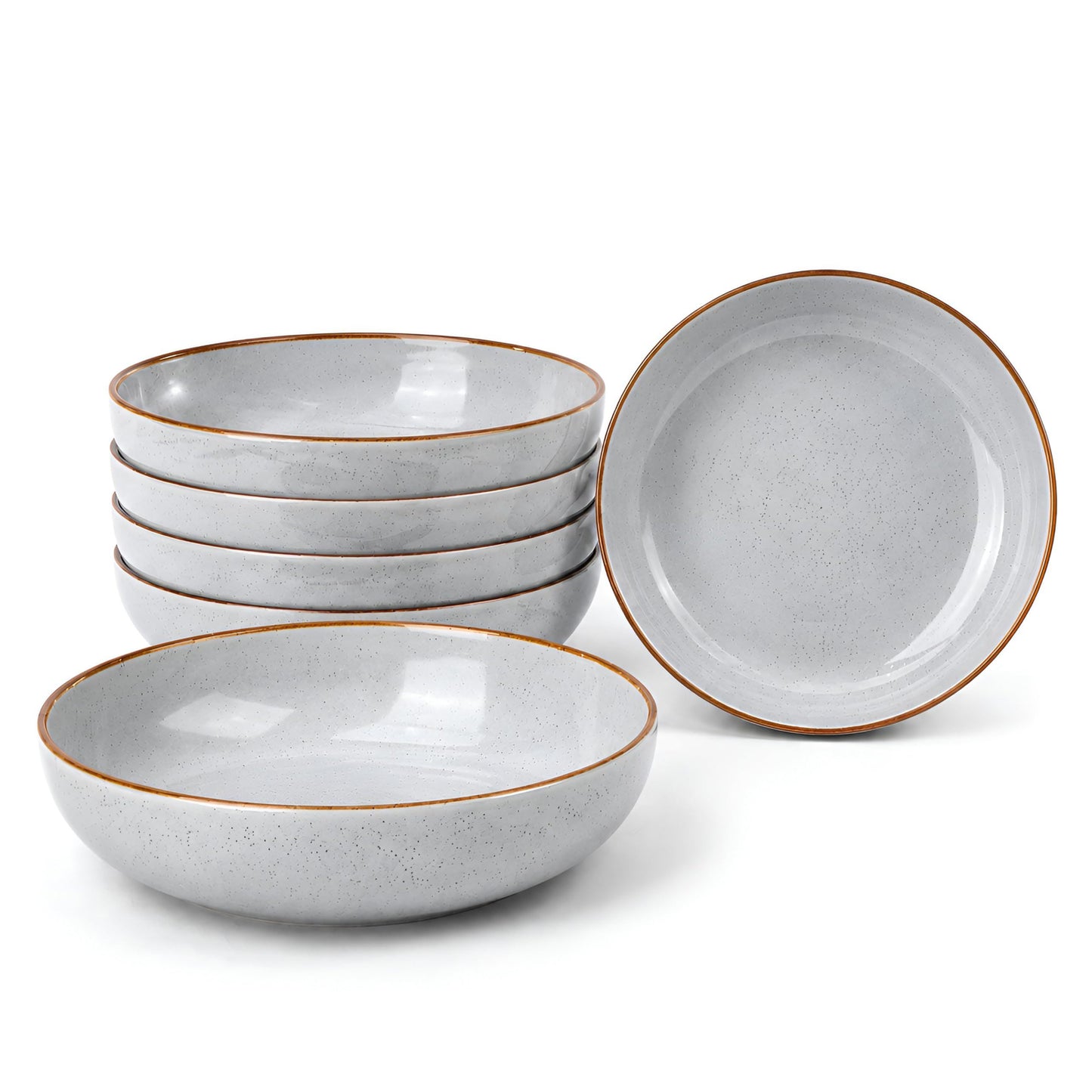 DIVCHI Bowls Set of 6, Ceramic Serving Bowl