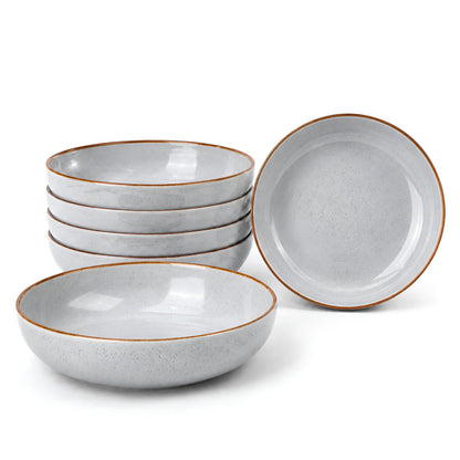 DIVCHI Bowls Set of 6, Ceramic Serving Bowl