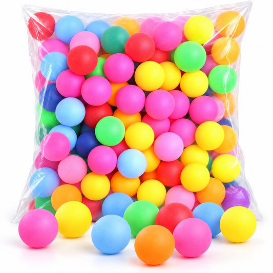 Bag of 100 DIVCHI multicoloured 40 mm ping pong balls