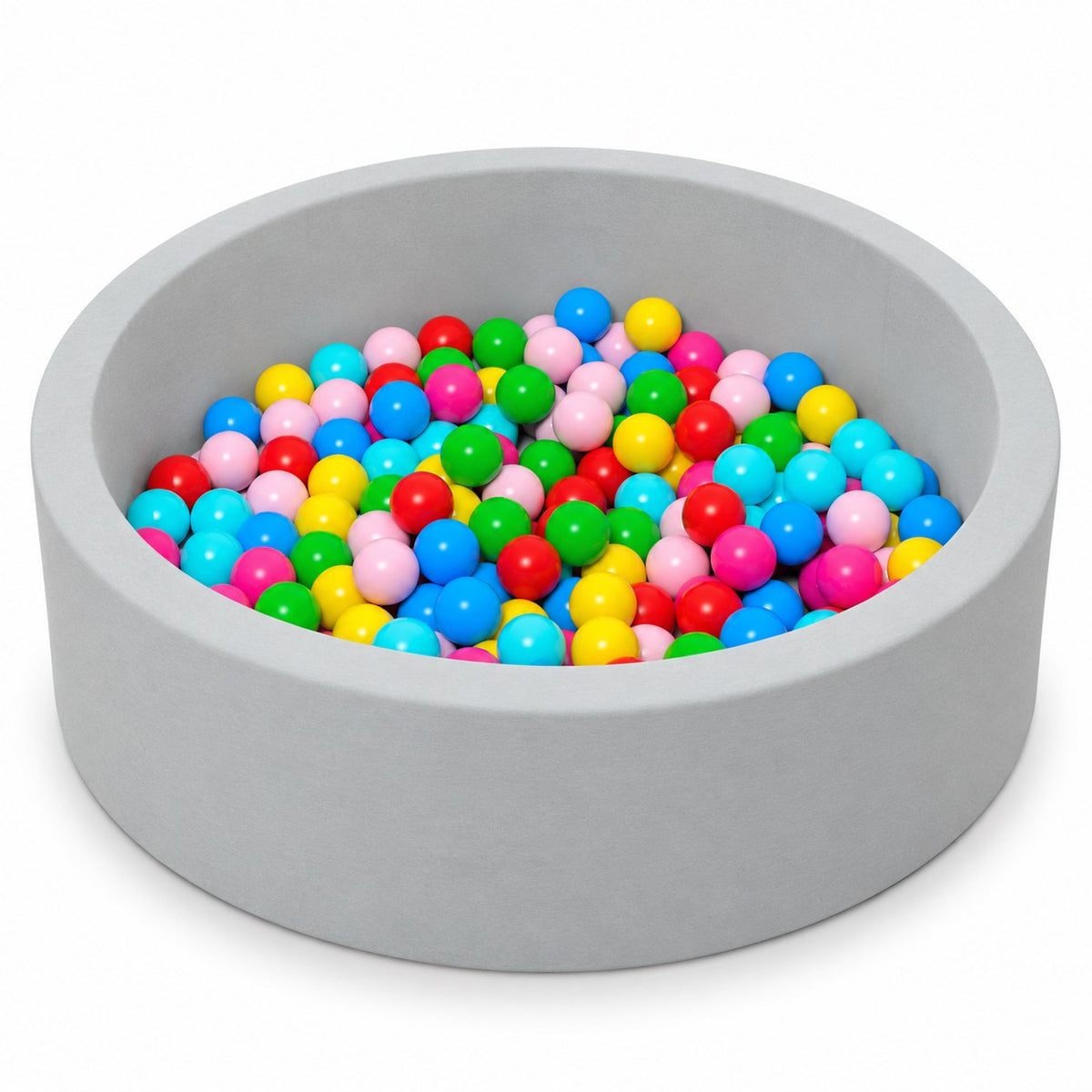 DIVCHI grey round foam ball pit, 90 x 30 cm (balls not included)