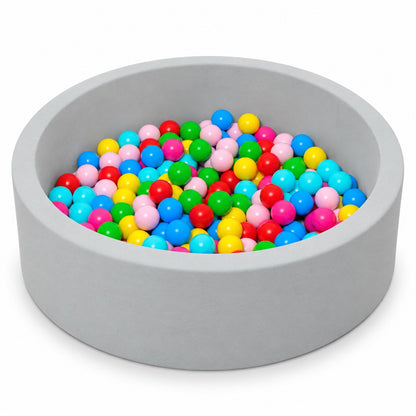 DIVCHI grey round foam ball pit, 90 x 30 cm (balls not included)