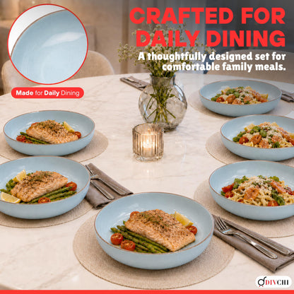 DIVCHI Bowls Set of 6, Ceramic Serving Bowl
