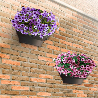 wall hanging flower planter DIVCHI 18" Wall Hanging Baskets Wall-Mounted Flower Planters Basket Fo