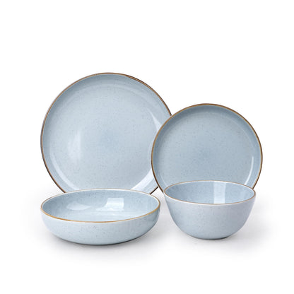DIVCHI 16-Piece Dinner Set for 4 Ceramic Dinnerware Set