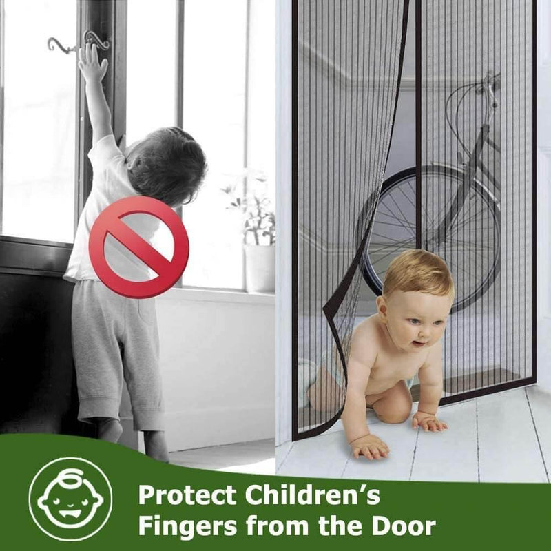 Door Fly Screen Automatic Curtain Closers Insect Mesh Uk