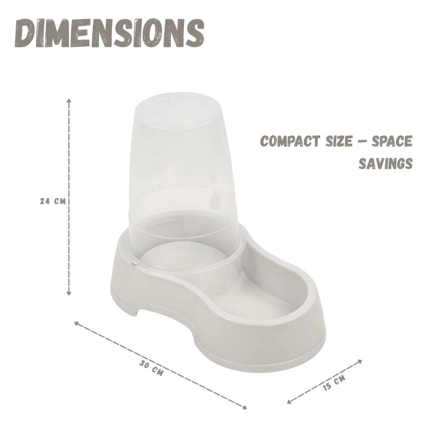 DIVCHI Pet Food & Water Dispenser – Pet Feeder, Food & Water Station for Cats & Small Dogs, Transparent Plastic, Portable – Food & Hydration Solution