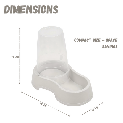 DIVCHI Pet Food & Water Dispenser – Pet Feeder, Food & Water Station for Cats & Small Dogs, Transparent Plastic, Portable – Food & Hydration Solution
