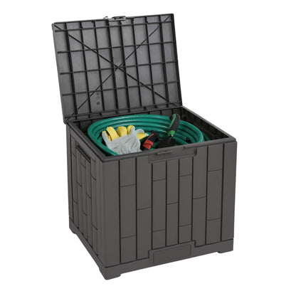 DIVCHI Outdoor Storage Box Waterproof Deck Box for Garden Tools Patio Cushions and Pool Accessories Lockable Easy Assembly Versatile Bench or Table (30 Gallon)