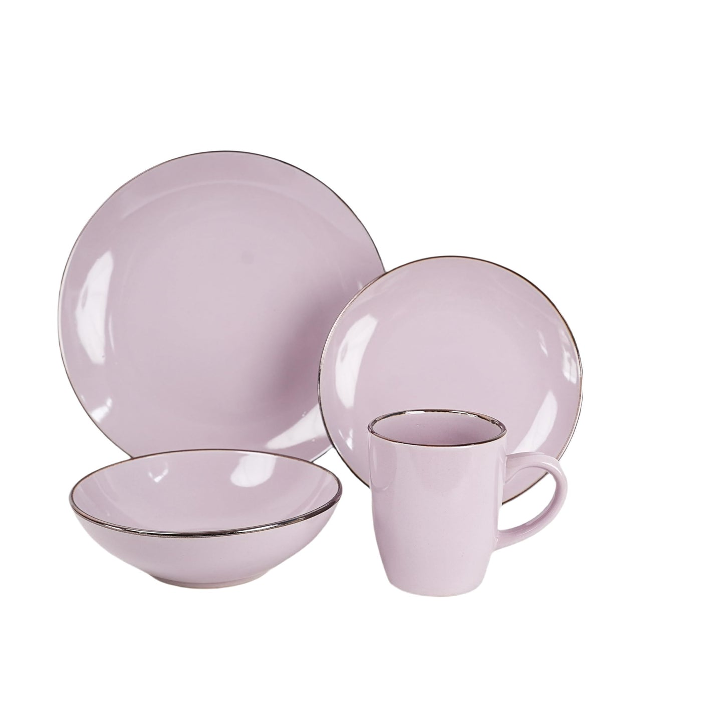 DIVCHI 16-Piece Dinner Set for 4, Ceramic Kitchen Tableware