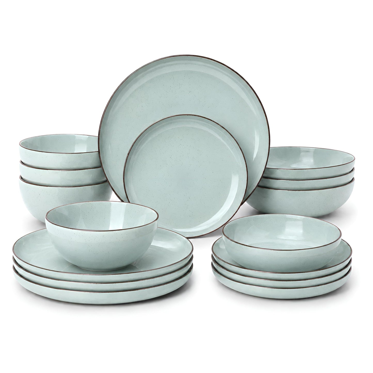 DIVCHI 16-Piece Dinner Set for 4 Ceramic Dinnerware Set
