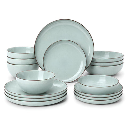 DIVCHI 16-Piece Dinner Set for 4 Ceramic Dinnerware Set