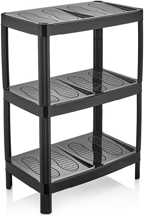 DIVCHI Shoe Rack 3 AND 4 Tier Shoe Slots Rack Space Saving Shoe Storage Organiser Narrow Freestanding Shoes Racks Footwear Organizer - DIVCHI