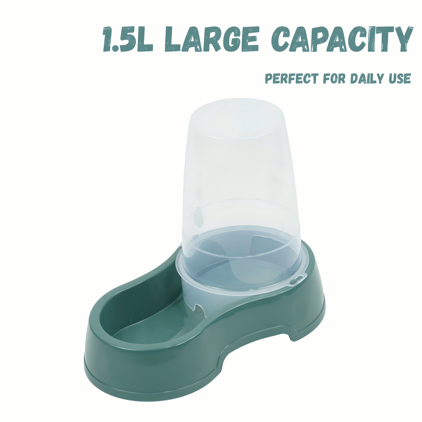 DIVCHI Pet Food & Water Dispenser – Pet Feeder, Food & Water Station for Cats & Small Dogs, Transparent Plastic, Portable – Food & Hydration Solution