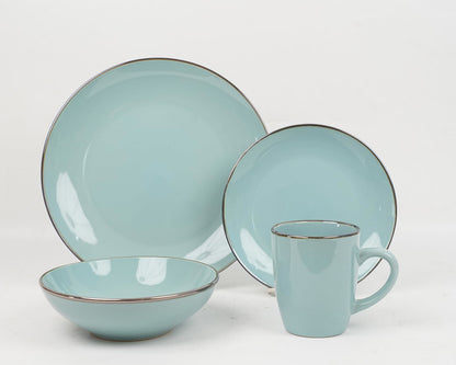 DIVCHI 16-Piece Dinner Set for 4, Ceramic Kitchen Tableware