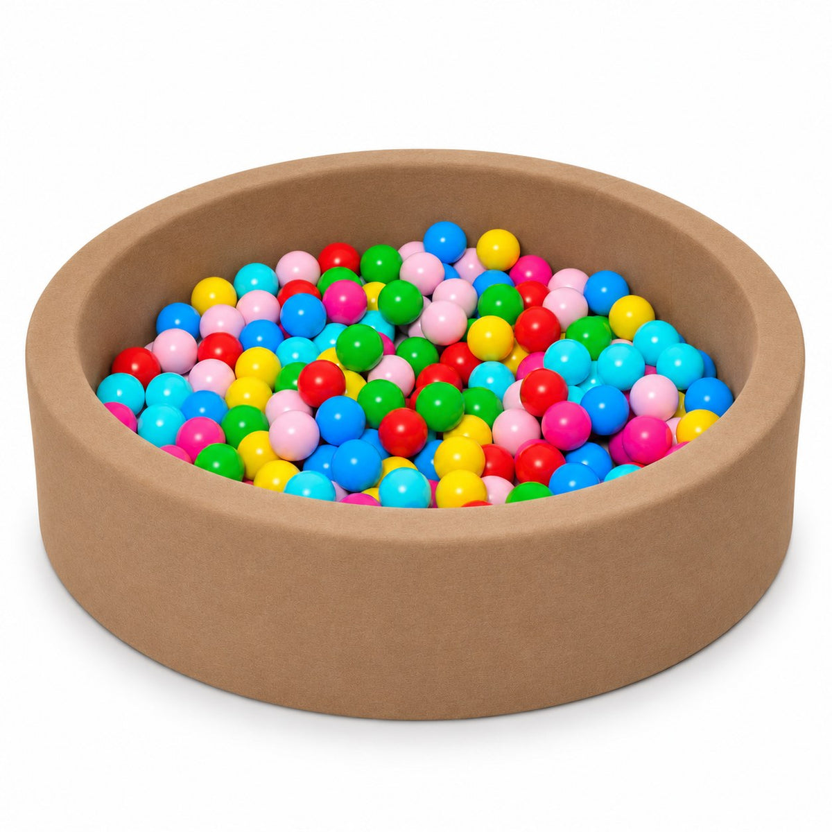 DIVCHI brown round foam ball pit (balls not included)