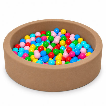 DIVCHI brown round foam ball pit (balls not included)