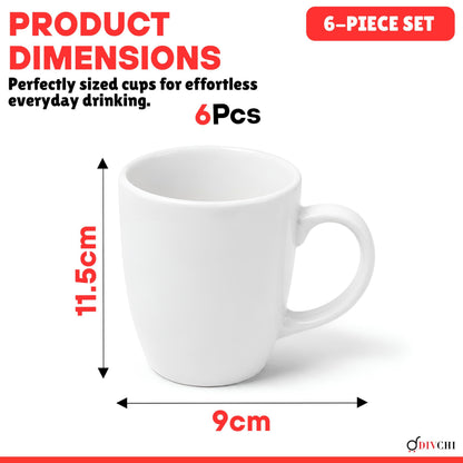 DIVCHI Coffee Mugs Set of 6 Ceramic Tea Hot Chocolate Cups