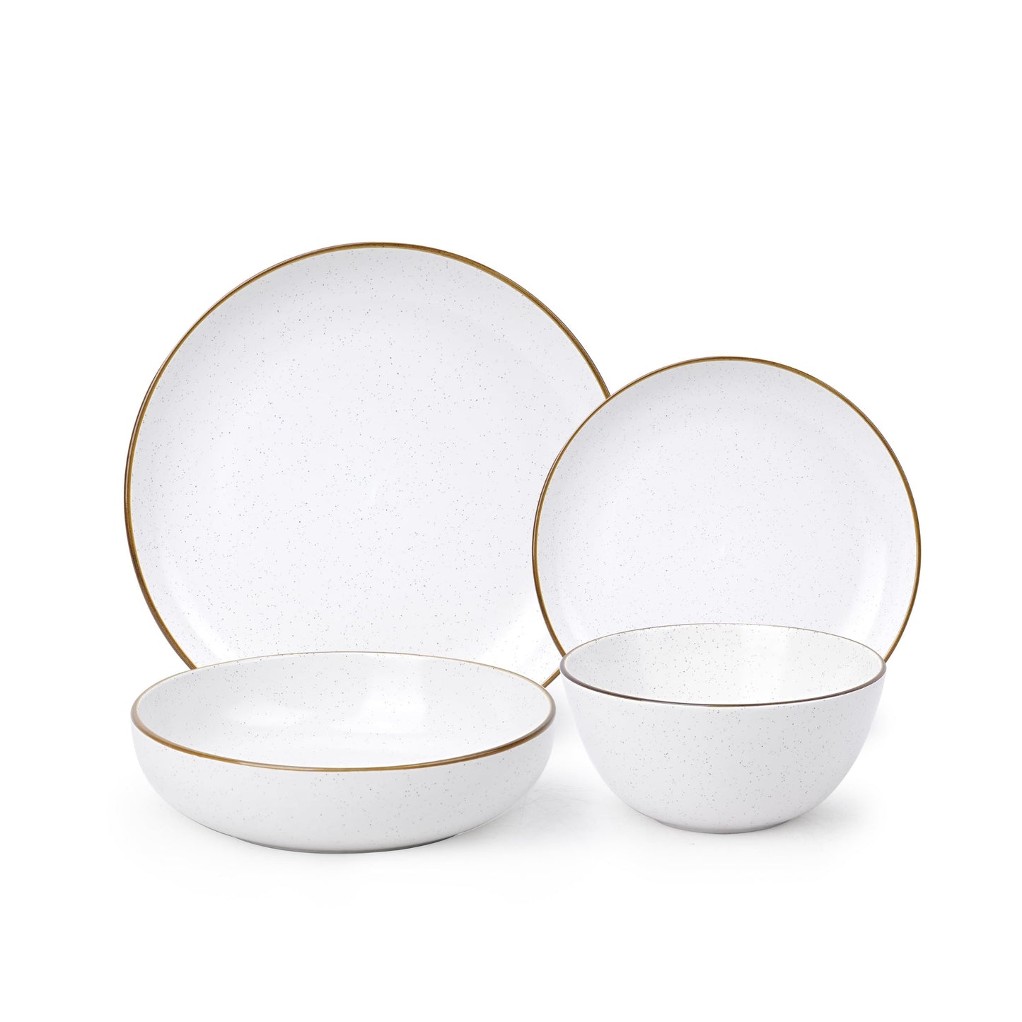 DIVCHI 16-Piece Dinner Set for 4 Ceramic Dinnerware Set