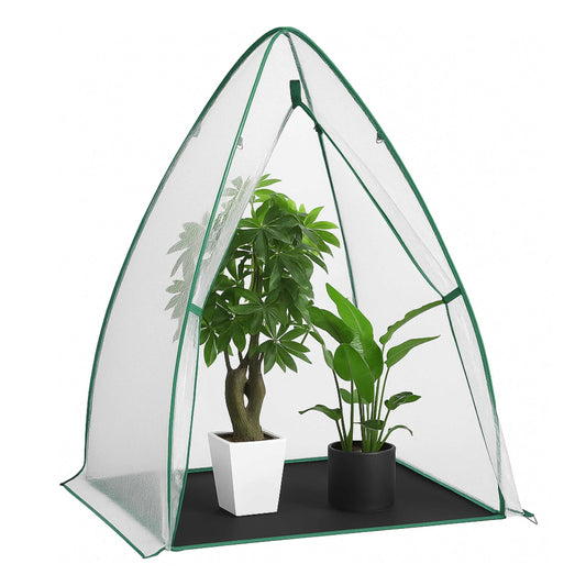 DIVCHI Dome Greenhouse for Plants Year-Round Small Grow House Weatherproof Garden Dome For Tomatos Vegetables & Plants Mini Greenhouse For Plant Protection Reinforced Cover Zipper (White)