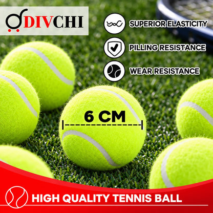 DIVCHI 6 cm tennis balls on grass with superior elasticity, pilling resistance and wear resistance