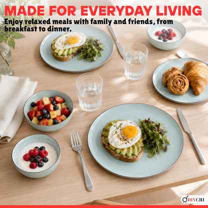 DIVCHI 16-Piece Dinner Set for 4 Ceramic Dinnerware Set
