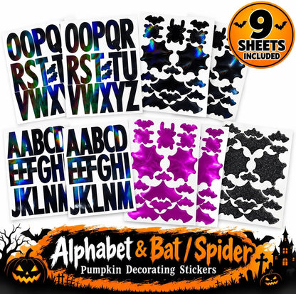 No-carve pumpkin decorating stickers for kids
