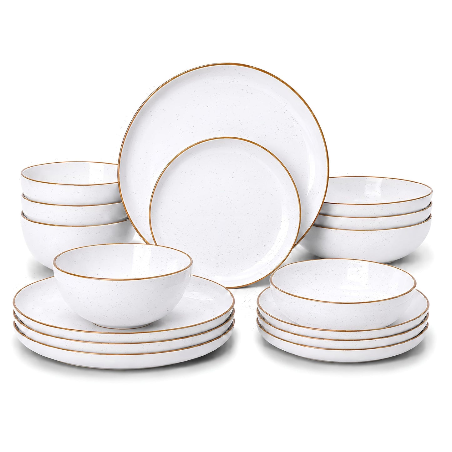 DIVCHI 16-Piece Dinner Set for 4 Ceramic Dinnerware Set