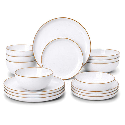DIVCHI 16-Piece Dinner Set for 4 Ceramic Dinnerware Set